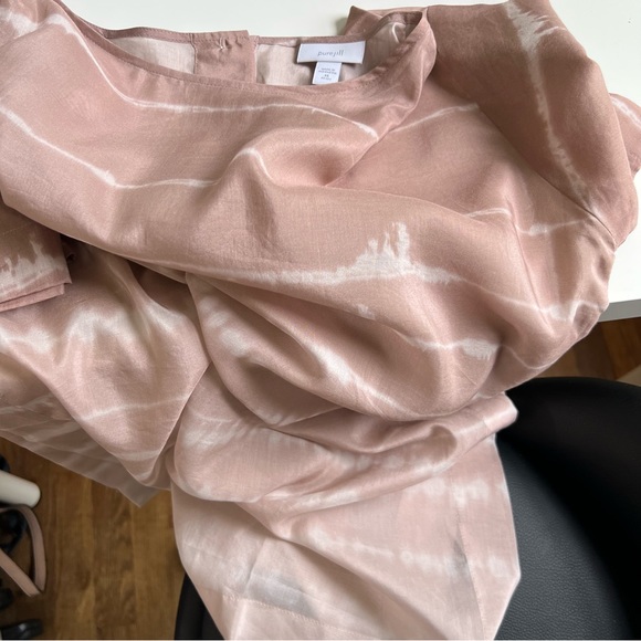 J. Jill Silk Blend Tie Dye Print Side Slit Lightweight Oversized Tunic - Picture 15 of 16